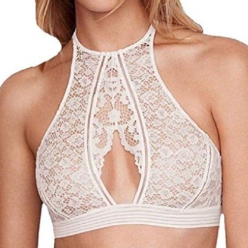 VS Very Sexy Halter Neck Keyhole Lace Bralette